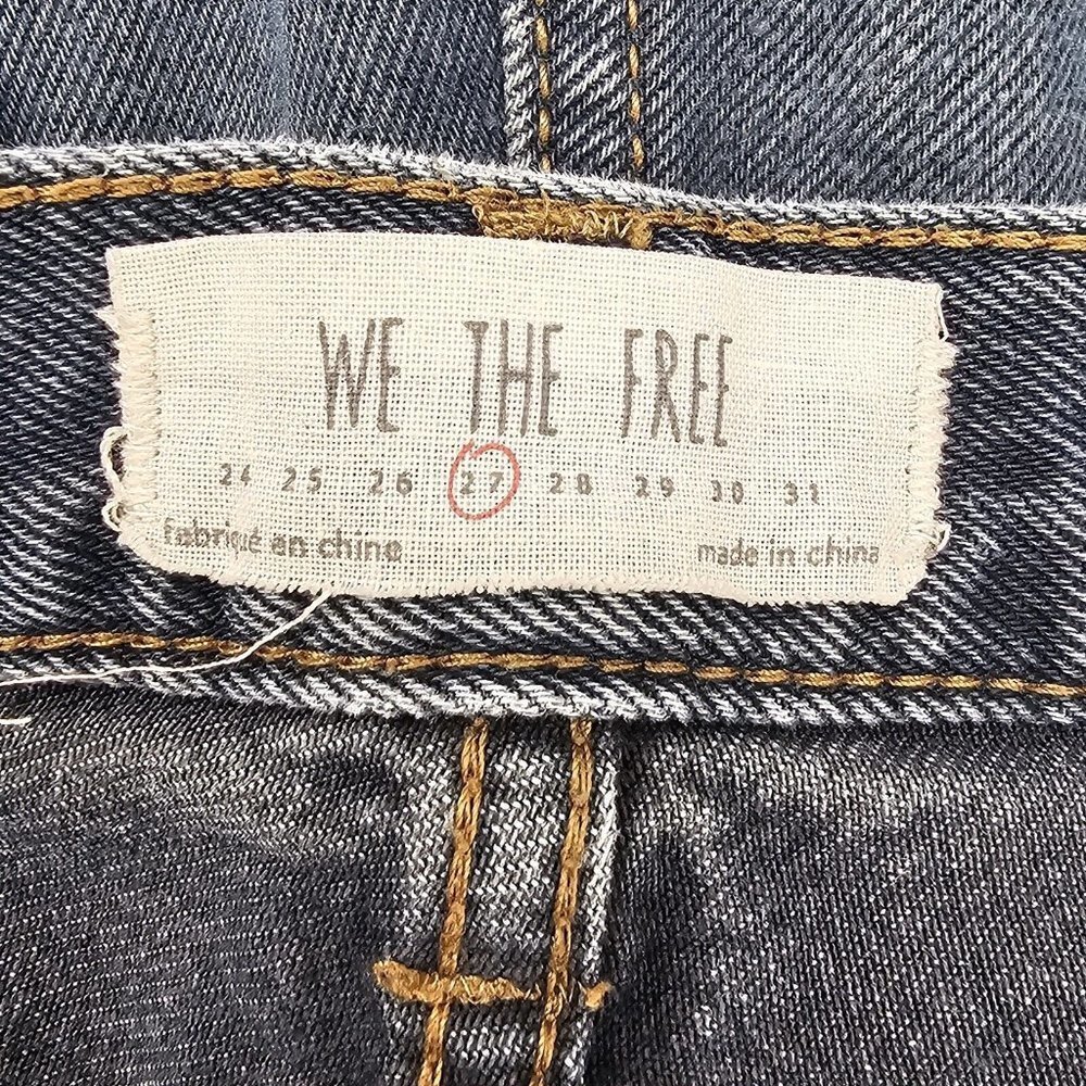 We The Free People Stella Jeans Womens 27 High Rise Boot Cut Button Fly Blue - Picture 9 of 13